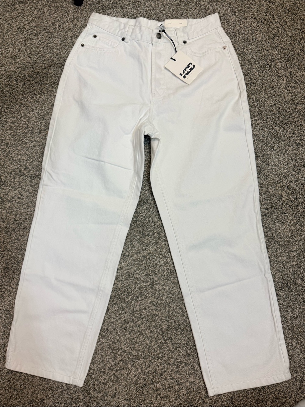 KBB by Kahlana White Straight-Leg Jeans